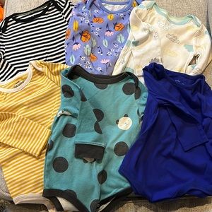 6-12 month onesies. Bundle of 6.